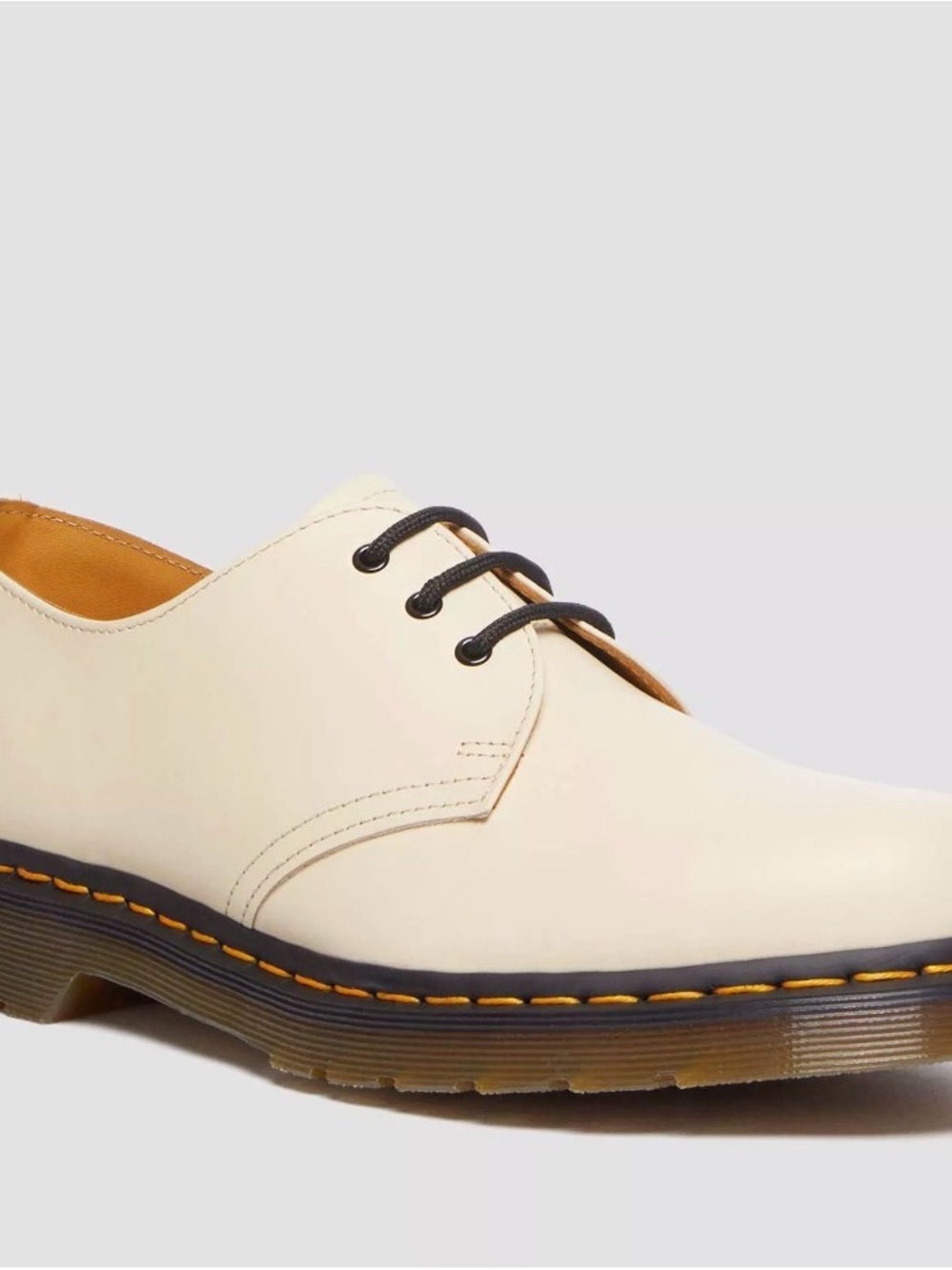 NWOB Dr. Martens Cream 1461 Smooth Leather Oxford Shoes Men’s 10 Women’s 11 - Picture 3 of 12